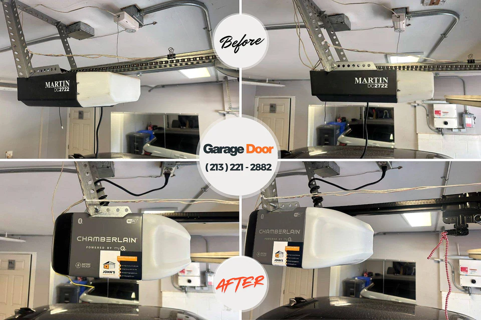 Before and after: garage door repair 45344